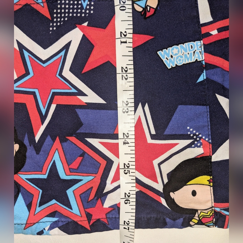 DC Wonder Woman V-Neck Cotton Scrub Top - Picture 7 of 9